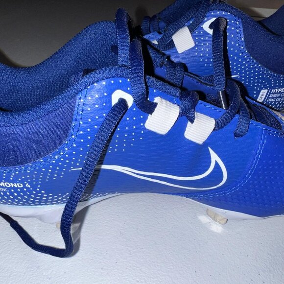Nike Hyperdiamond 4 Pro Metal Softball Cleats ROYAL | WHITE SZ 6.5 - Picture 4 of 7